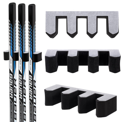 Support Mural pour Bâtons de Hockey et Palets Yousoontic, Organisateur pour Bâtons de Hockey sur Glace, Support Noir de 5,3 Pouces (1 Pièce)